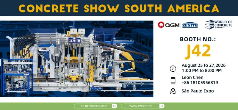 A Quangong Machinery a brazíliai São Paulo-i Betonkiállításon mutatkozik be – csatlakozzon hozzánk erre a jelentős dél-amerikai ipari eseményre.